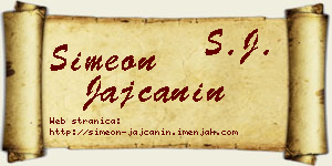 Simeon Jajčanin vizit kartica